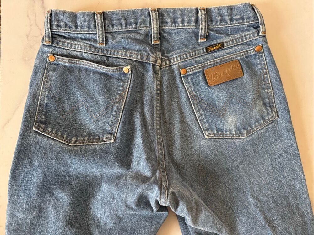 Wrangler women’s vintage blue jean 100% cotton country cowgirl denim jeans 33x38